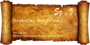 Szokolai Veréna névjegykártya